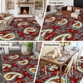 thumbnail image 6 of Red Bandanna Washable Living Room Rugs 5'x8', Ethnic Indian Style Low Pile Throw Large Area Rug Non-Slip Sturdy Edge Binding Carpet for Living Room Kitchen Office, 6 of 9