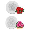 thumbnail image 4 of Molde de silicona tridimensional 3d Diy Fondant Mold (flor de rosa) Afortunado Sencillez, 4 of 5