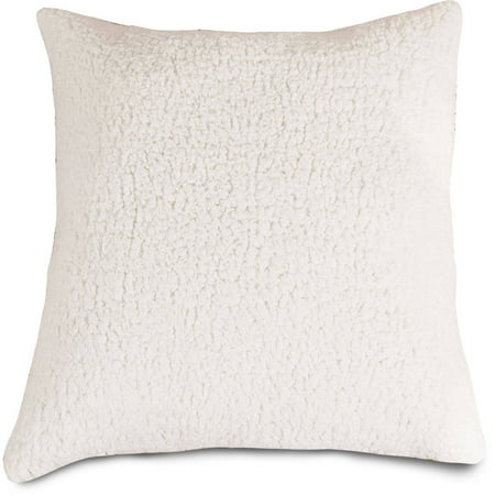 Majestic Home Goods Solid Cream Sherpa Large Decorative ...