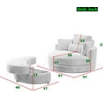 thumbnail image 6 of Upholstered with Linen - Swivel and Removable Cover - Living Room Relax - Comfortable Base, 6 of 6