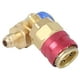 thumbnail image 2 of Qukaim R134 A Conector rápido de aire acondicionado Conector de acoplamiento rápido Adaptadores de latón para R134A Lado rojo azul alto bajo, 2 of 5