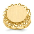 thumbnail image 1 of 14K Yellow Gold Ring Band Signet 14.5x15.0mm Open Back, Size 6, 1 of 5
