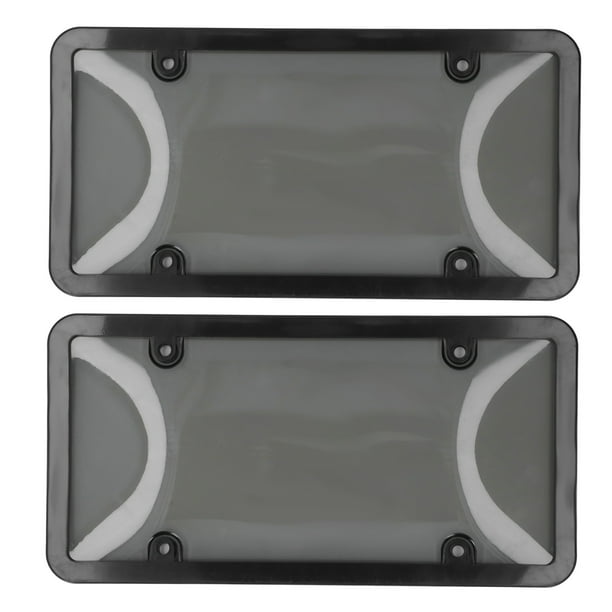  Tinted License Plate Cover Set Of Standard Fit - Front &  Back Bling License Plates Shield