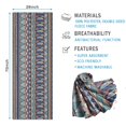 thumbnail image 2 of Blue Boho Tribal Triangles and Arrows Pattern Hot Yoga Mat Towel Non Slip for Hot Yoga - Quick-Drying Yoga Mat Cover with 4 Corner Pockets with Travel Bag - Hot Yoga Towel Non Slip 70"x26", 2 of 6