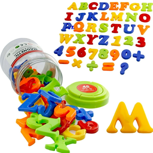 Magnets Letters Numbers Symbols Toy Magnetic Alphabet Kids Educational Learning Magnets Letters Numbers Symbols Toy ABC 123 Fridge Plastic Toy