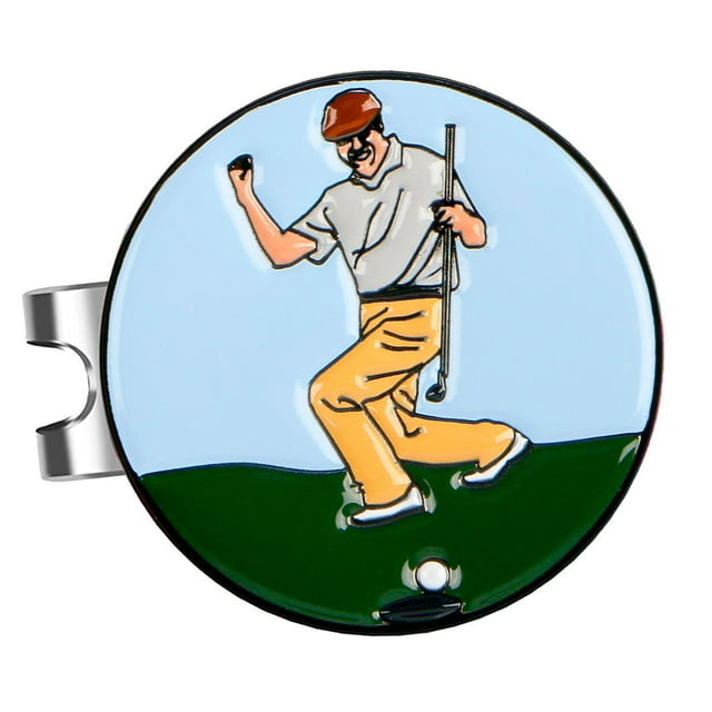 koolsoo Golf Ball Marker Hat Clip Funny Golf Ball Mark Tool Round Golf Accessories C