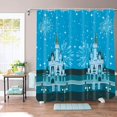 thumbnail image 3 of Cute Cartoon Shower Curtain Blue Castle Children Cartoons Kids Shower Curtain Sets Waterproof Polyester Fabric Bathroom Curtains with 12 Hooks, 72 x 72 Inches, 3 of 6