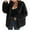 Black, variant on HOOJT Clearance! Womens Fall Open Front Cardigan Faux Furs Coat Vintage Parka Shaggy Jacket Warm Coat Tops