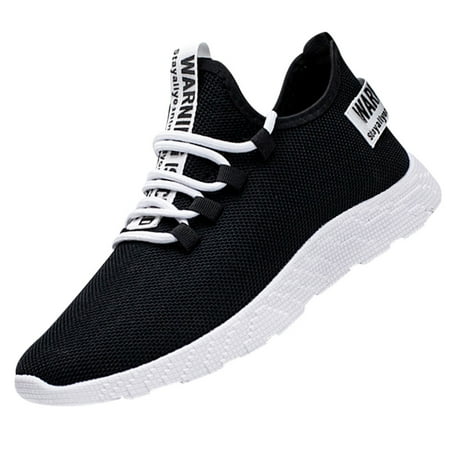New Men's Flying Weaving le Running Shoes Tourist Shoes Leisure Sports Shoes PU Black sneakers for Men