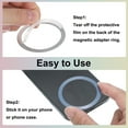 thumbnail image 4 of 6Pcs Magnetic Adapter Ring, Magnetic Wireless Charger Conversion Kit, Black, 4 of 8