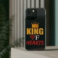 thumbnail image 3 of DistinctInk Clear Hybrid Case for Apple iPhone 15 Pro (6.1" Screen) - King Of Hearts - Lightweight Grip, 3 of 9