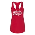 thumbnail image 2 of Wild Bobby, Jadon & Marcus & Bukayo, Sports, Women Racerback Tank Top, Red, Medium, 2 of 5