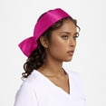 thumbnail image 6 of Riforla Women Fashion Solid Satin Square Head Scarf Lightweight Neck Scarves Hair Bandana for Style Hot Pink, 6 of 9