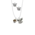 thumbnail image 2 of Delight Jewelry Goldtone Lizards on Silvertone Band - Im. Rhodium and Goldtone Spinner Silver tone Guardian Angel Charm Necklace and Stud Earrings, 2 of 4