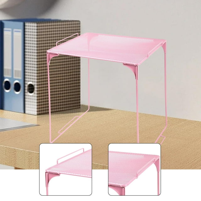 Elodie Locker Organizer Shelf Foldable Space Saving Versatile Cabinet Accessories Under pink