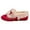 Red, variant on Flat Soled Lined Shoes With Outer Trade Round Bow For Autumn/Winter Wear