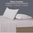thumbnail image 3 of Ruvanti Flannel Sheets Queen Size 6 Pcs - 100% Cotton Double Brushed Bed Sheets, Deep Pockets 16 Inches Queen Sheet Set, All Seasons Breathable, Extra Soft & Comfy, Navy Mood, 3 of 7