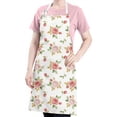 thumbnail image 5 of Pioneer Flower Floral Print Pattern Apron for Women and Men, Cotton Linen Waterproof with Pockets, Adjustable, 33x27 Inch for Kitchen, Gardening, BBQ, Salon, 5 of 6