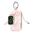 thumbnail image 2 of RORRY Portable Charger, 5000mAh Power Bank with Apple Watch Charger & Built-In Cables, Keychain Travel Charger Compatible for iPhone 17/16/15/14, Android, Apple Watch Ultra 2/11/10/9/8, Mom-Pink, 2 of 6