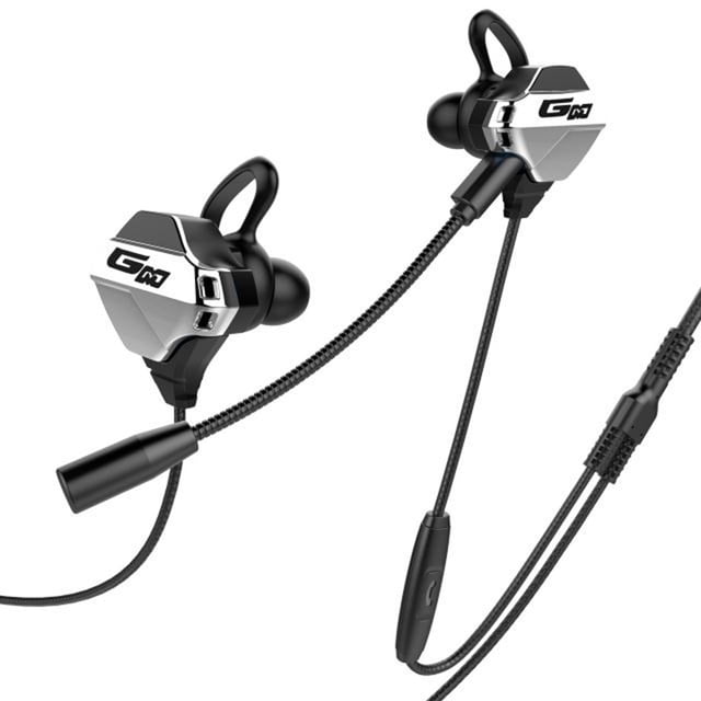 Wired Gaming Earphone, Noise Cancelling In-Ear Headphones with Adjustable Mic for PS4, PC, Laptop, Cellphone