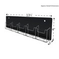 thumbnail image 4 of Marketing Holders 5 Pocket Gift Card Retail Holder Reward Points Card Display Contact Business Card Holder Display Customize Card Rack Vertical Wall Mount Black Back Clear Pockets Pack of 1, 4 of 5