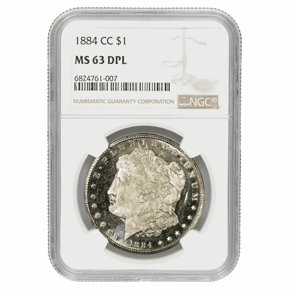 US Mint 1884-CC Morgan Silver Dollar Coin $1 NGC MS 63 DPL