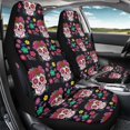 thumbnail image 3 of Chririnla Sugar Skull Floral Print, Washable Easy to Install Car Seat Covers Front Set Removable Protective Interior Accessory for Interior Accessories, 3 of 7