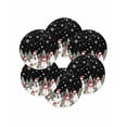 thumbnail image 7 of 15 Inch Round Placemats Set of 6, Black Christmas Non Slip Heat Insulation PP Table Mats, Snowman Xmas Tree Snowflake Winter Washable Place Mats for Kitchen Dining Party Table Decor, 7 of 7