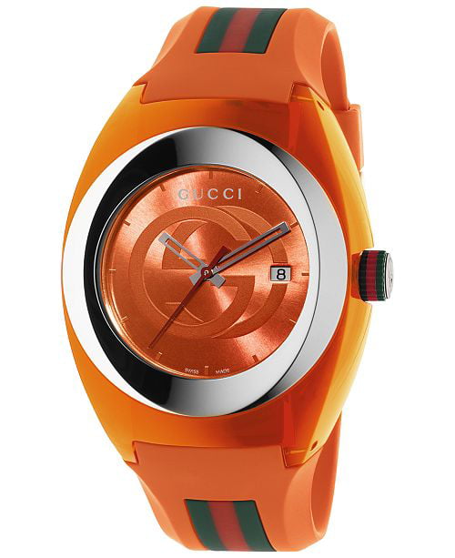orange gucci watch