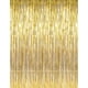 thumbnail image 1 of Telón de fondo decorativo reutilizable, cortinas con flecos de papel dorado, fácil de instalar, elegante decoración para eventos, 3,2 pies x 9,8 pies, ligero y suave, 1 of 6