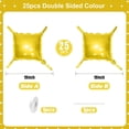 thumbnail image 7 of LQQBOX Gold Square Foil Balloon Wall,25Pcs Double Sided Balloons Backdrop Helium Polyester Film Balloon Tunnel Arch Garland Kit for Birthday Bridal Anniversary Baby Shower Party Decorations, 7 of 7