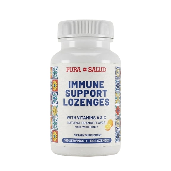 Pura Salud Immune Support Lozenges with Vitamins A & C, Natural Orange Flavor, Dietary Supplement, 100 Count