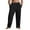 Black, variant on Brondbend Mens Casual Linen Pants Loose Fit Elastic Drawstring Waist Straight-Legs Summer Yoga Beach Long Pants Holiday Saving