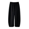 thumbnail image 3 of XINXIAOO Unisex Boys Girls Sweatpants Classic Fit Elastic Waist Wide Leg Pants with Pockets Girls Athletic Pants Black Toddler Sweatpants Pants Boys Size 7-8 Years, 3 of 9