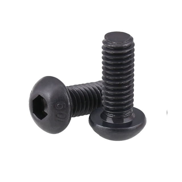 Round Head Hexagon Screw Pan Head Fine Thread Bolt 10.9 Grade High-strength Screws 10 # -32 10Pcs ,Strong Fixing Force
