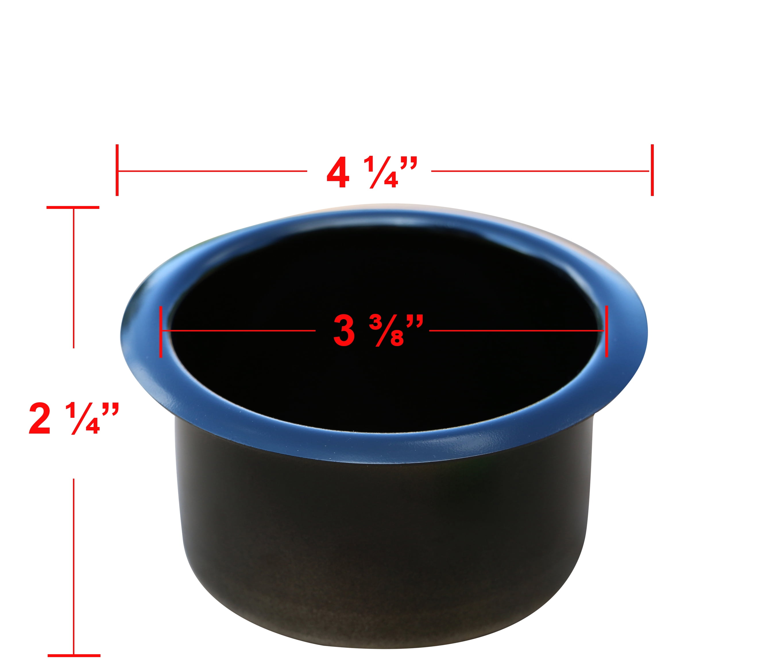FR Universal Replacement Metal Cup Holder, Black, 3 3/8" Diameter