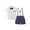 Royal Blue, variant on CARETOO Toddler Boy Outfits Short Sleeve Button Shirts Bowtie Suspender Shorts Formal Clothes 1-5T
