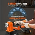 thumbnail image 4 of VEVOR Tabletop Wood Lathe, Dimensions 10x18 inches, Motor Strength 0.5 HP 370W, Offers Wood Crafting with 5 Adjustable Speeds ranging from 780 to 3840 RPM, Includes Rod Injection, Wrenches, Facepla, 4 of 9