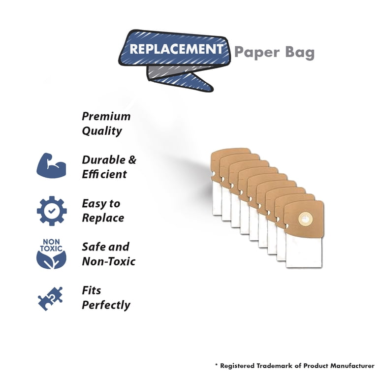 Micro Filtration Vacuum Bags 153-9 for Eureka MM Mighty Mite