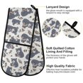 thumbnail image 4 of Dailycode Double Sided Oven Mitt with Loop Heat Resistant Kitchen Long Potholders 7" x 35" Cute Bear and Leaf, 4 of 6