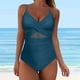thumbnail image 2 of MKLEKYY Trajes De Baño Completo Mujer Women Mesh 1 Piece Swimwear Push Up Padded Bikini Swimsuit Training Athletic Swimwear Sport Shirred Tank Swimwear Vintage Bathing Suits, 2 of 4