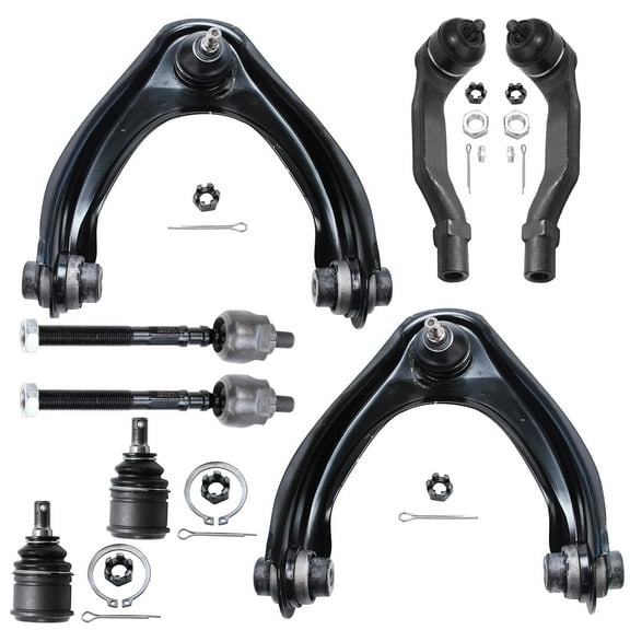 Detroit Axle - Front Upper Control Arms w/Ball Joints, Inner Outer Tie Rods Replacement for 1996-2000 Honda Civic - [1997-2000 Acura EL]