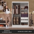 thumbnail image 4 of Ropero Closet Madesa Luke 2 Puertas Con Espejos Blanco 1, 4 of 4