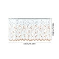 thumbnail image 3 of Embroidered Gauze Curtains Half Curtains,Modern Boho Design Flower&Leaves Printed for Kitchen Small Windows, Bathroom,Balconies,40X20 in, 3 of 6
