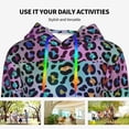 thumbnail image 4 of Haiem Rainbow Animal Skin for Men's Fashion Hoodies & Sweatshirts with Kangaroo Pocket,Hooded Sweatshirt with Eye-catching Drawstrings-Large, 4 of 7
