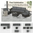 thumbnail image 6 of GOJOOASIS Patio Furniture Set 7 Pieces Outdoor Rattan Sectional Sofa Sets With Fire Pit Table,Grey, 6 of 12