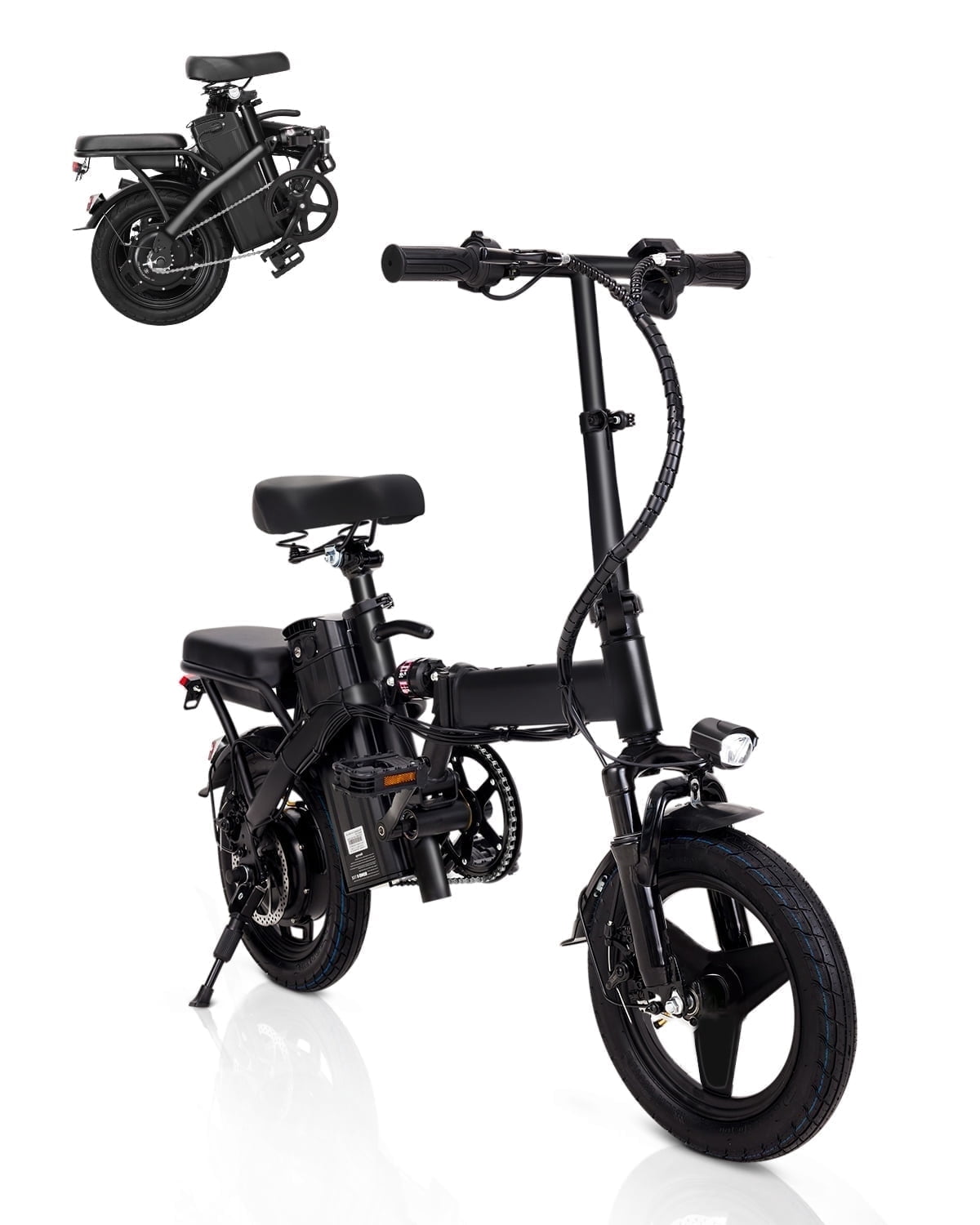 14" A1 Electric Bike Easy Folding, Commuter Electric Bicycle for Adult, City E-Bike Peak 500W Motor, 576 Wh Removeable Battery,Max Range 20 Miles & Max Speed 20 mph,Mini Ebikes  UL 2849
