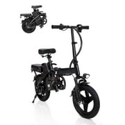 14" A1 Electric Bike Easy Folding, Commuter Electric Bicycle for Adult, City E-Bike Peak 500W Motor, 576 Wh Removeable Battery,Max Range 20 Miles & Max Speed 20 Mph,Mini Ebikes