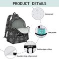 thumbnail image 4 of Moth and Sun Gothic Pattern Cute School Backpack with Padded Back and Adjustable Shoulder Straps 13.4"x11"x4.7", 4 of 5