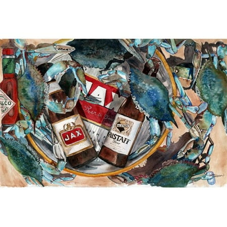 

Carolines Treasures 8919PLMT New Orleans Beers And Crabs Fabric Placemat